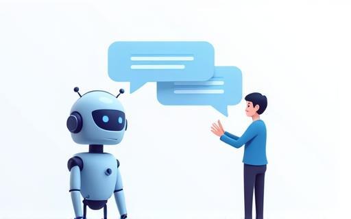 Illustration of chatbot interacting with user